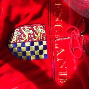 Velvety England cinched waist hoodie